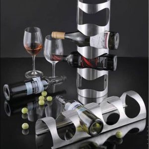 Set of 2 stainless steel wine racks
